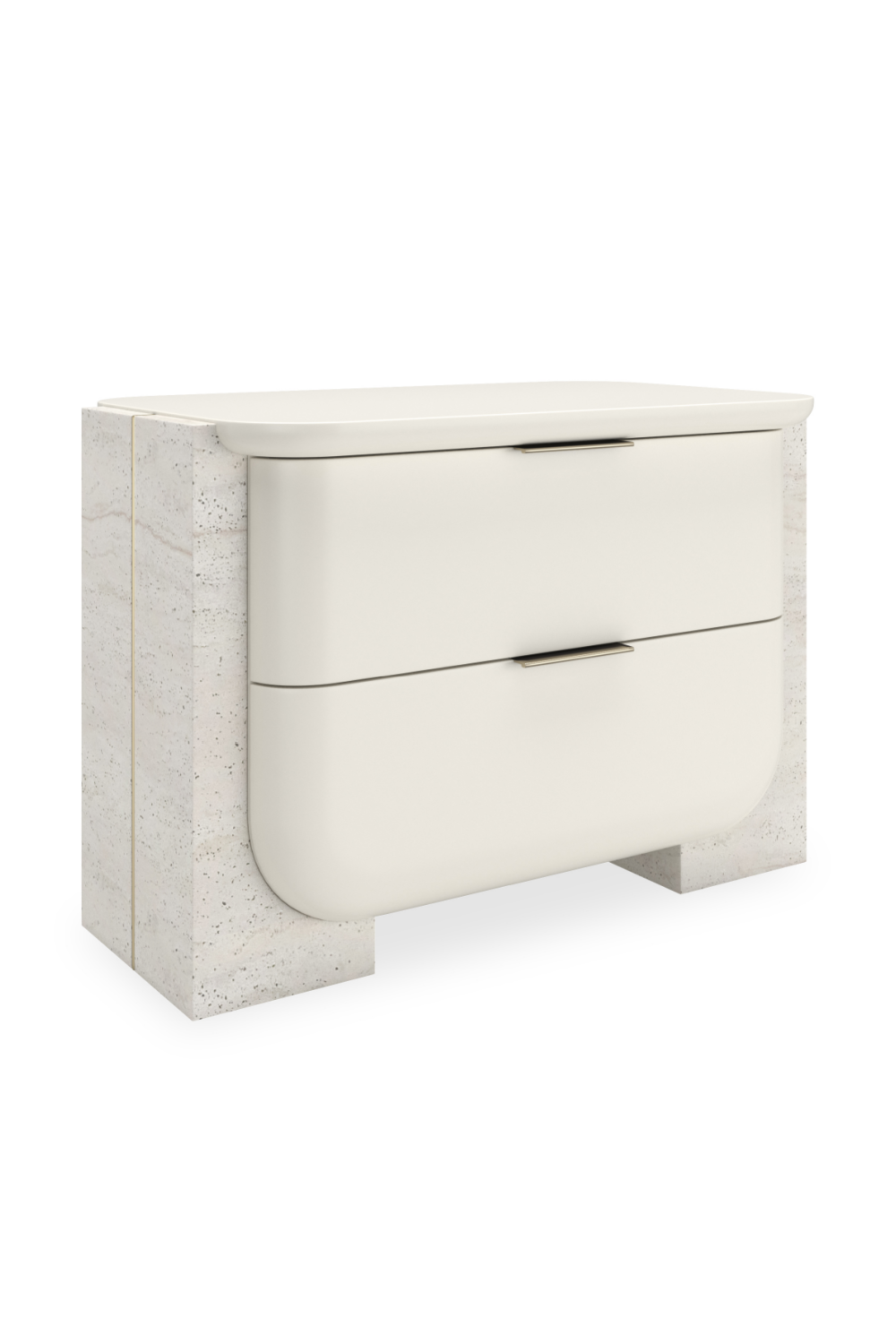 White 2-Drawer Nightstand | Caracole Overlap | Caracole.eu.com