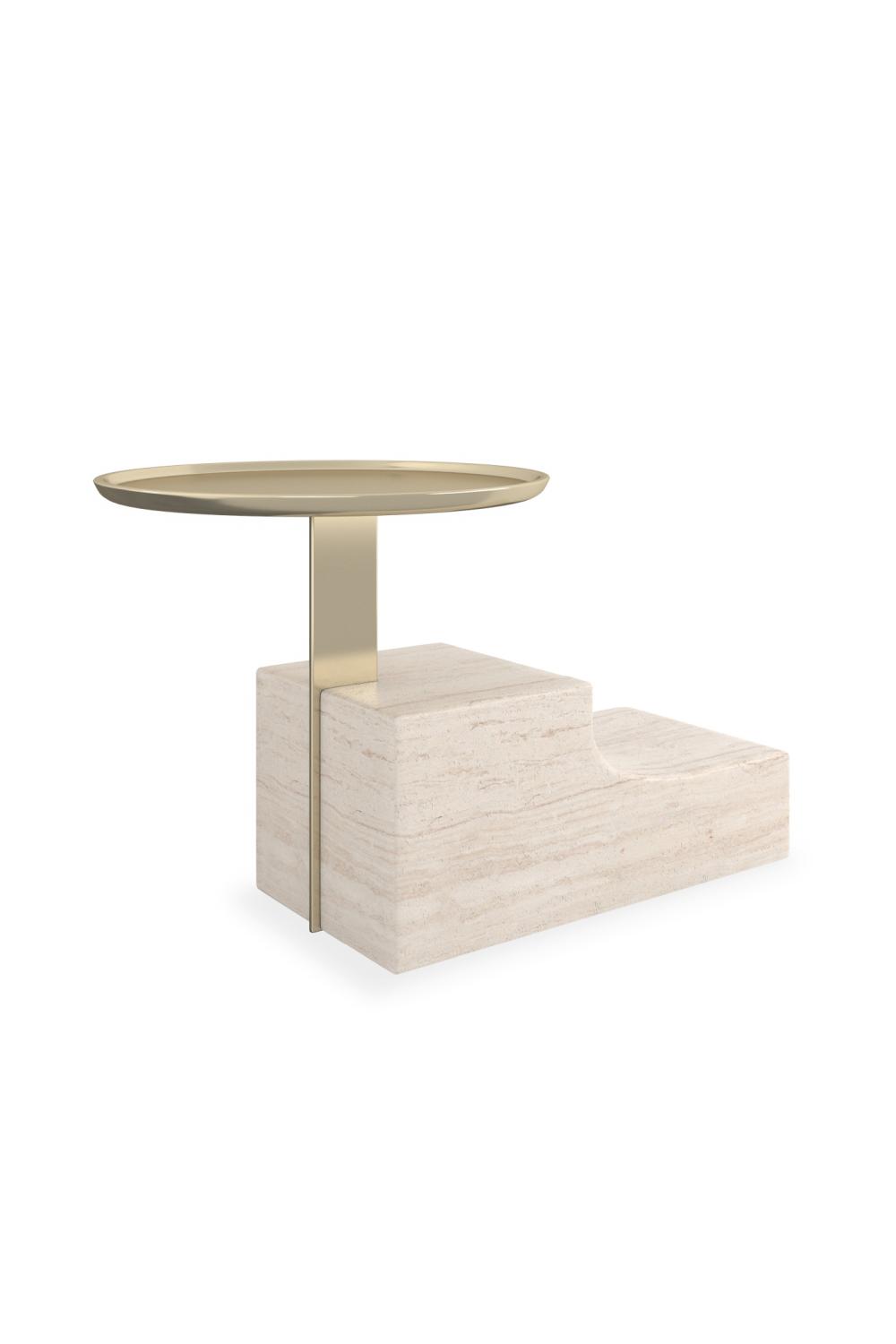 Travertine Base Nightstand | Caracole Overlap | Caracole.eu.com