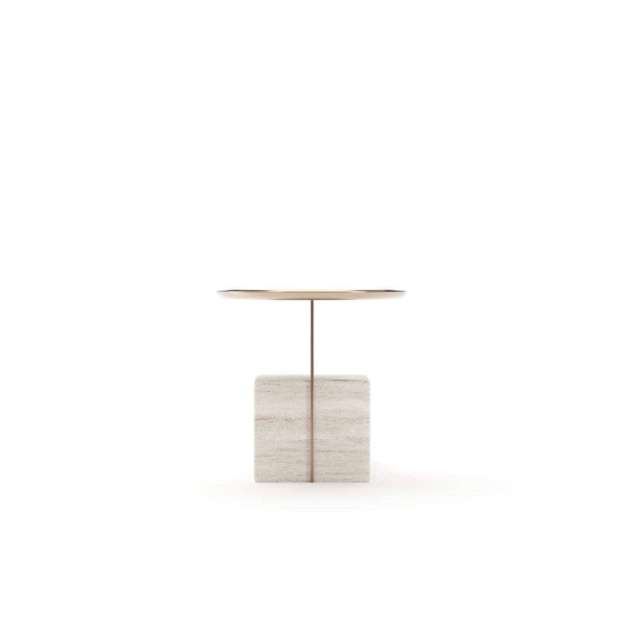 Travertine Base Nightstand | Caracole Overlap