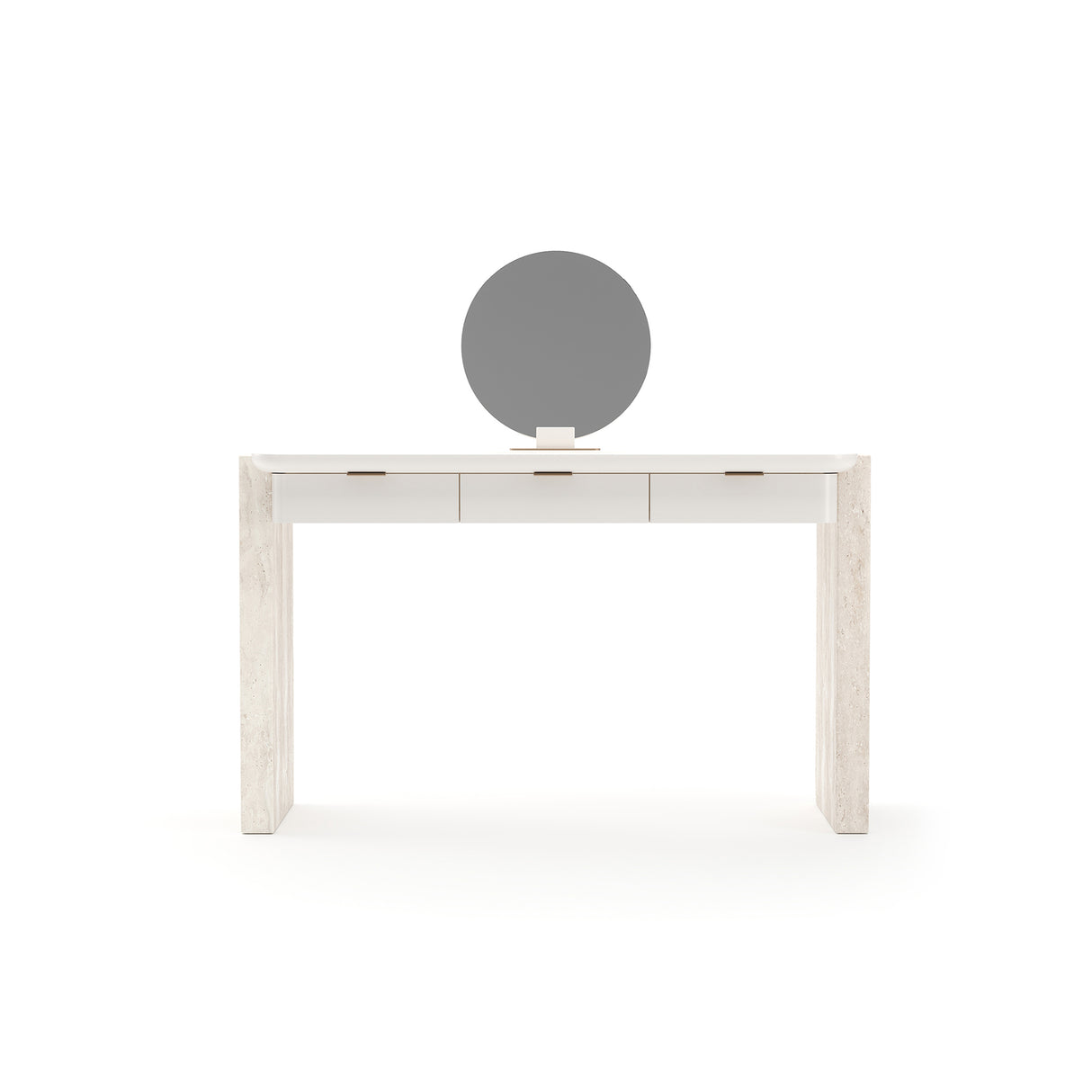 Travertine Base 3-Drawer Vanity | Caracole Overlap