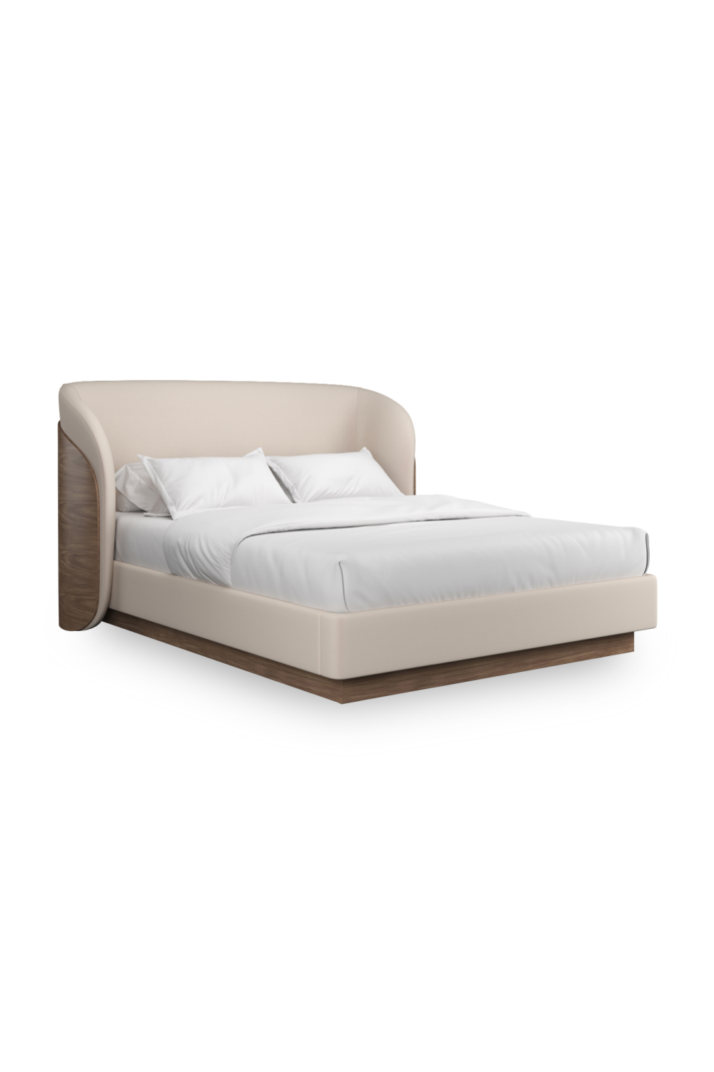 Ivory Mohair Upholstered Bed | Caracole Fleur | Caracole.eu.com