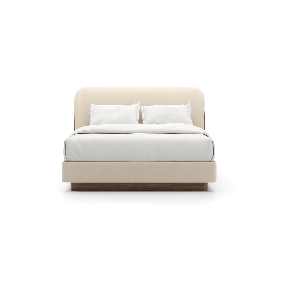 Ivory Mohair Upholstered Bed | Caracole Fleur