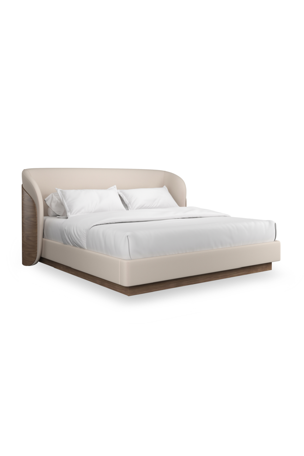 Ivory Mohair Upholstered Bed | Caracole Fleur | Caracole.eu.com