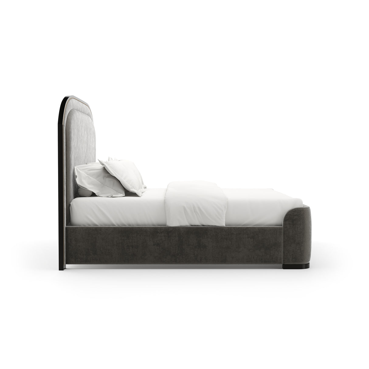 Gray Upholstered Queen Bed | Caracole Wanderlust