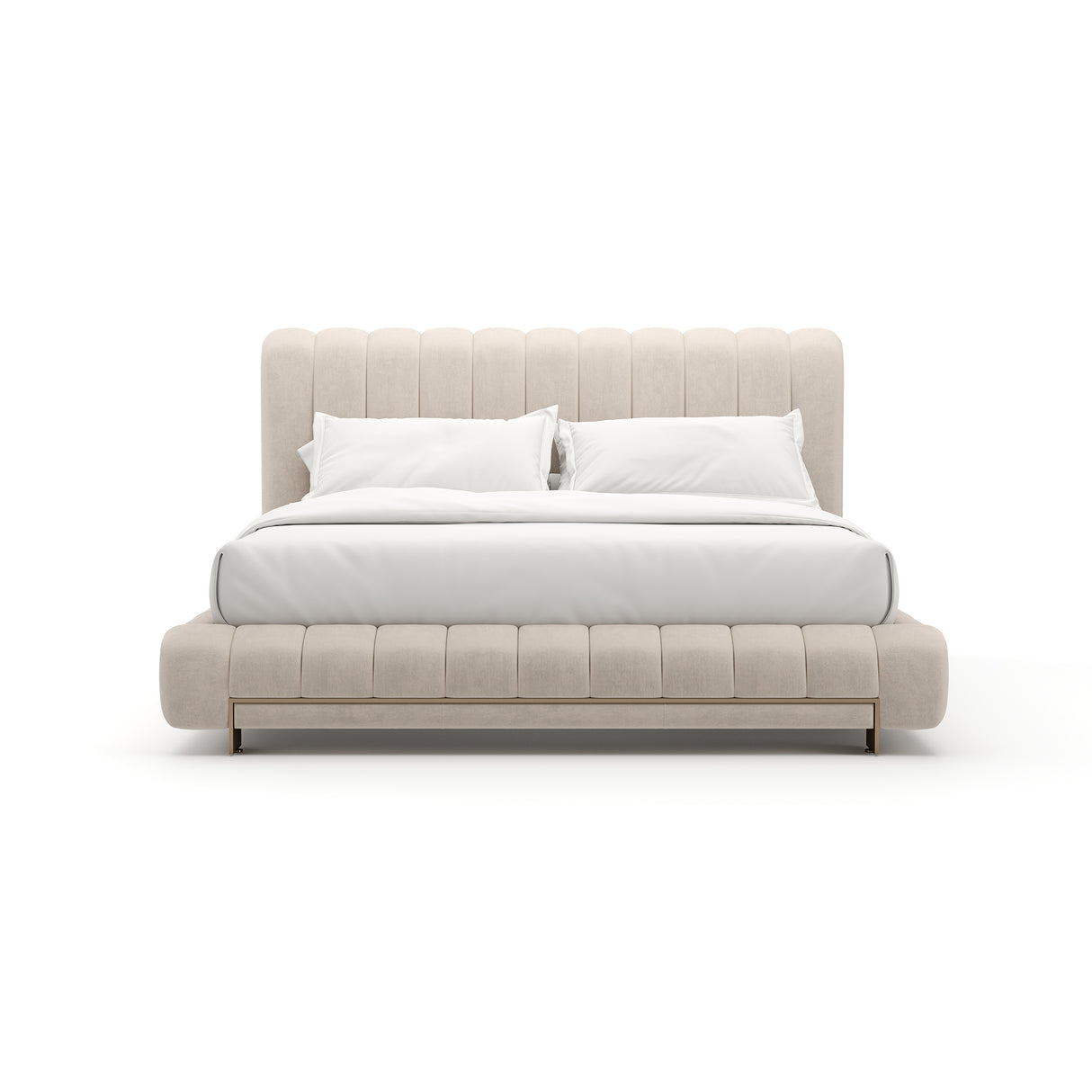 Cream Channeled King Bed | Caracole Well Balanced