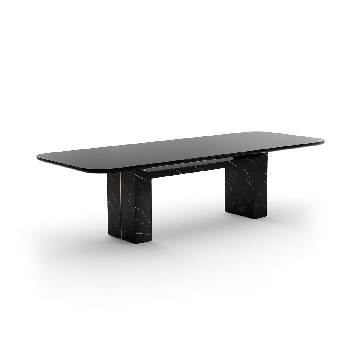 Black Rectangular Dining Table | Caracole Overlap