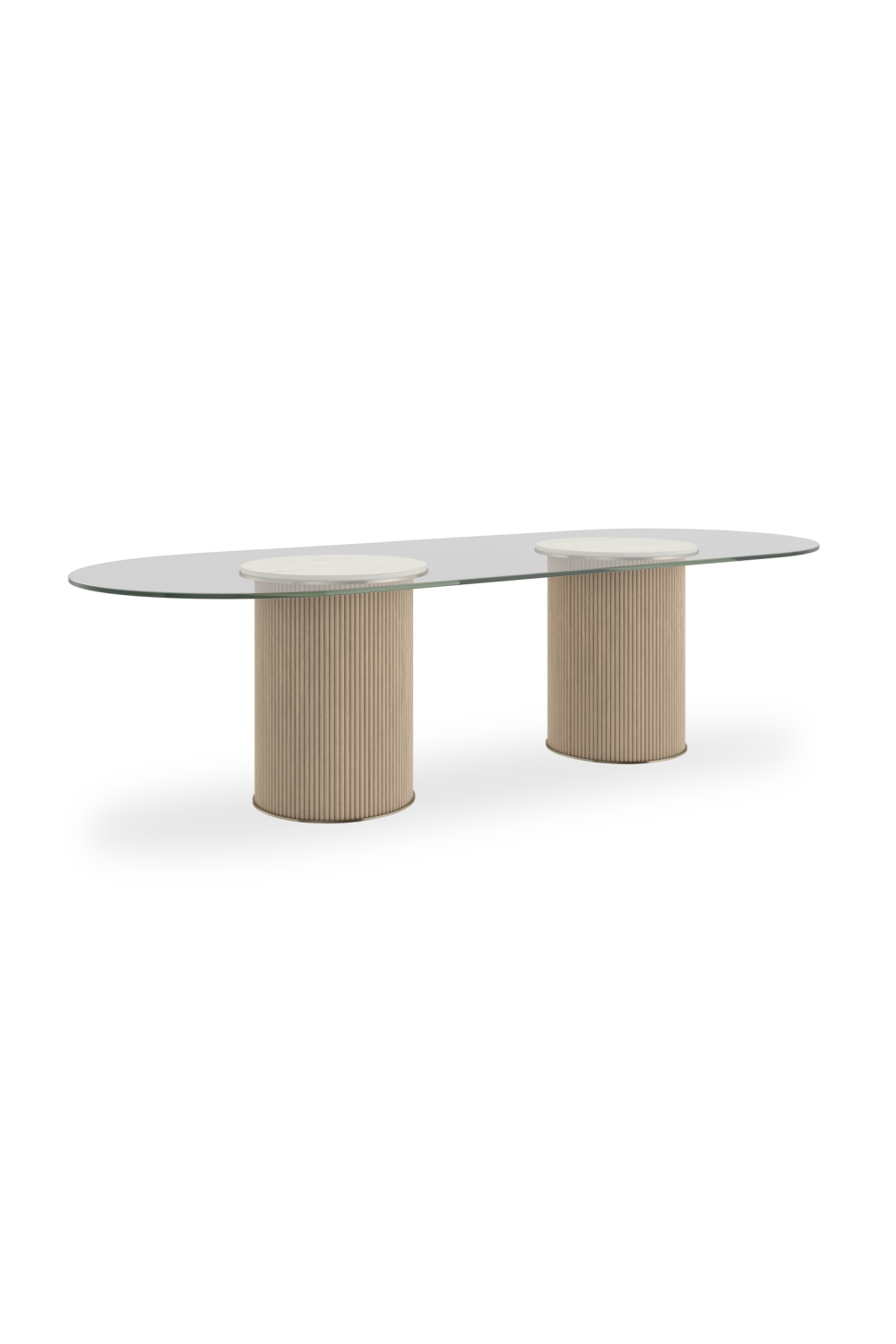 Clear Glass Oval Dining Table | Caracole Rhythm | Caracole.eu.com