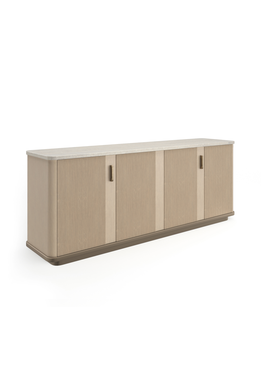 Reeded Oak 4-Door Sideboard | Caracole Rhythm | Caracole.eu.com