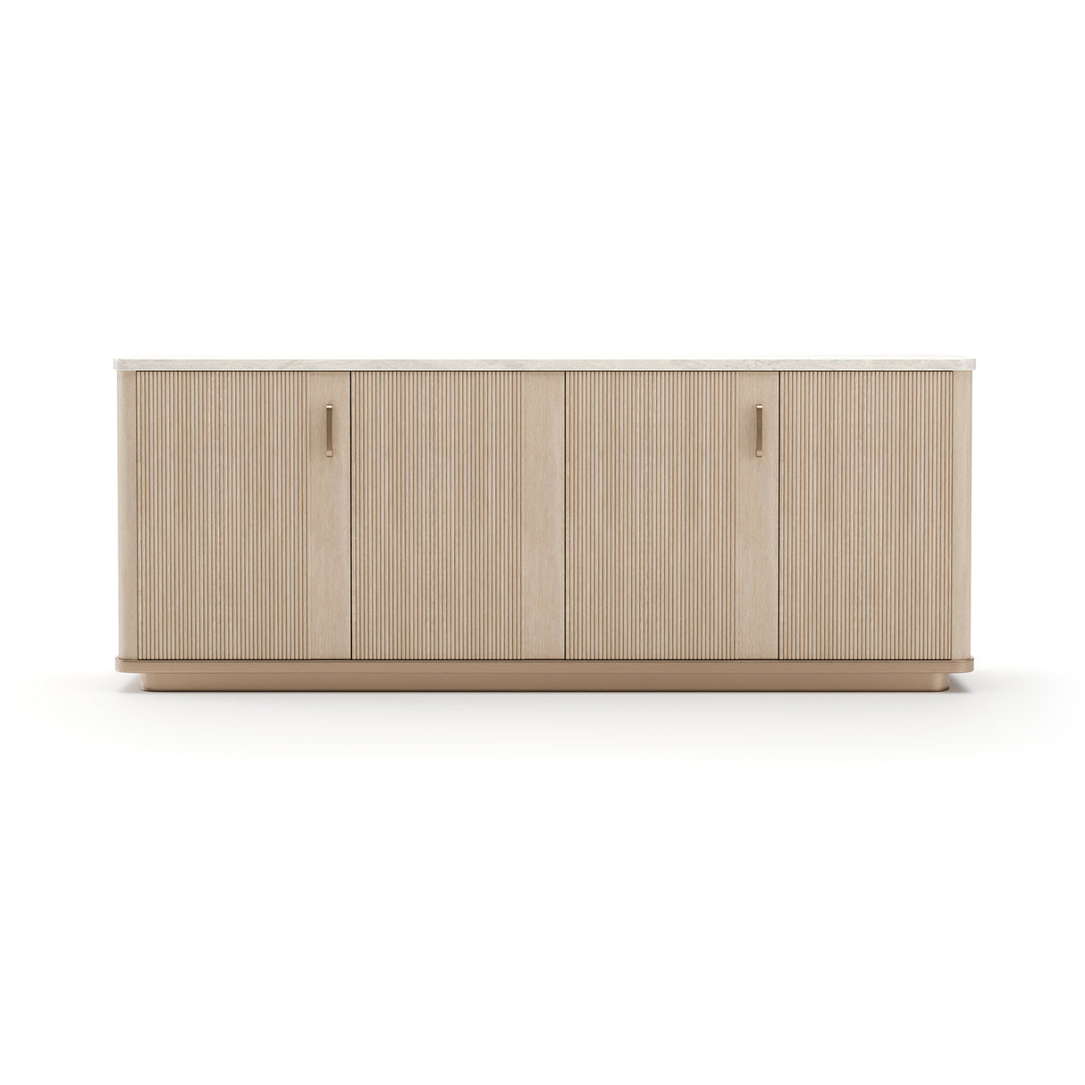 Reeded Oak 4-Door Sideboard | Caracole Rhythm