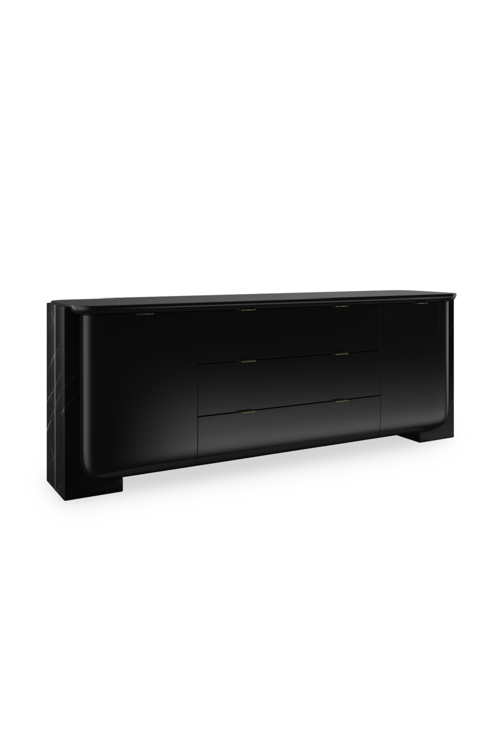 Black 3-Drawer Sideboard | Caracole Overlap | Caracole.eu.com