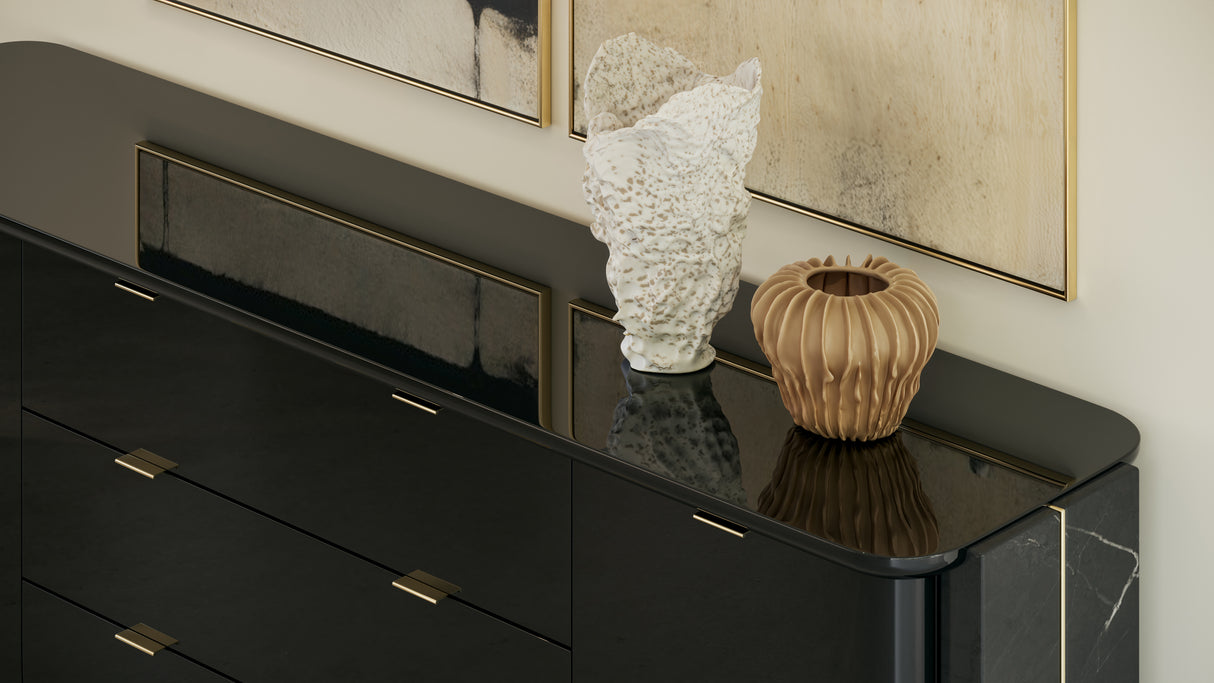 Black 3-Drawer Sideboard | Caracole Overlap