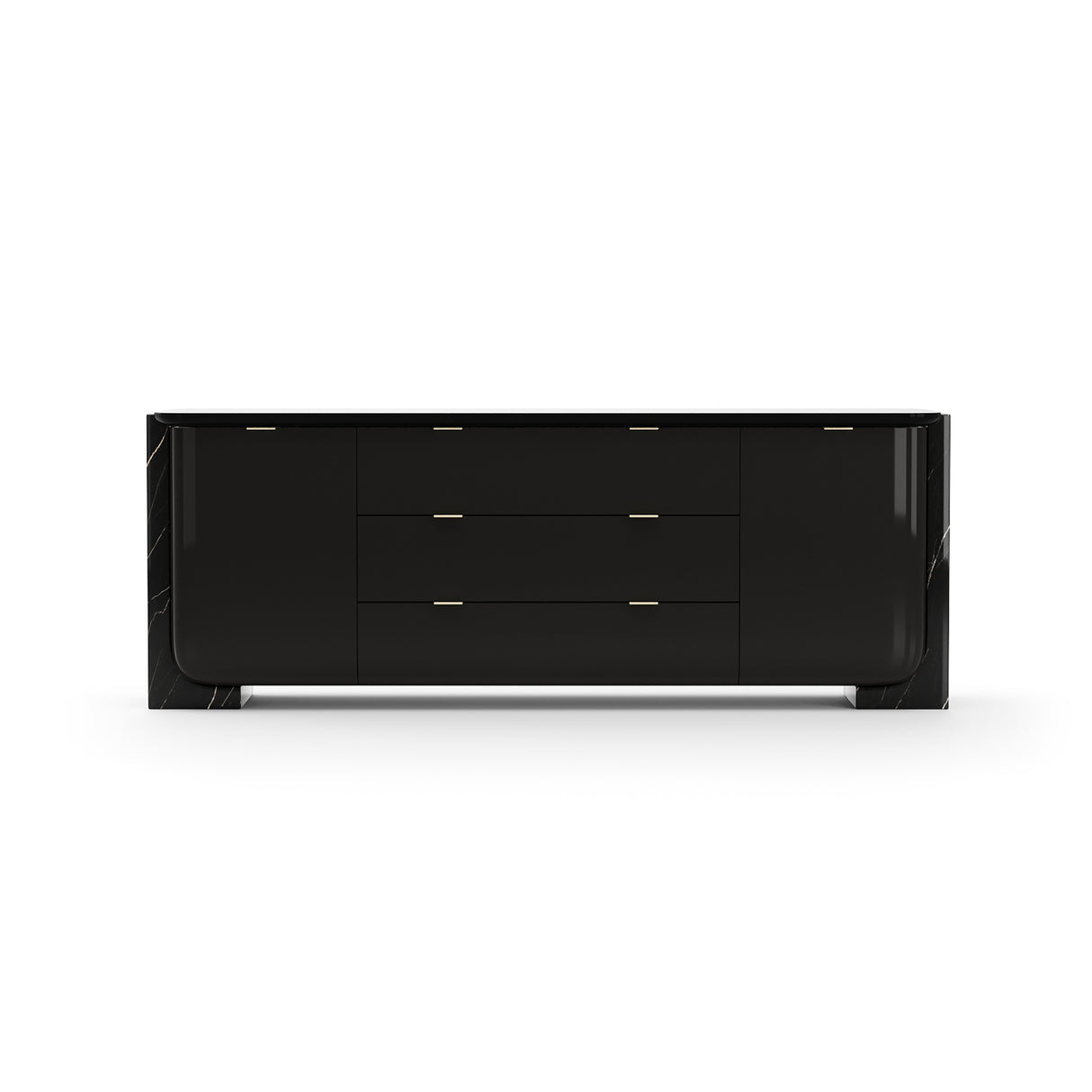 Black 3-Drawer Sideboard | Caracole Overlap