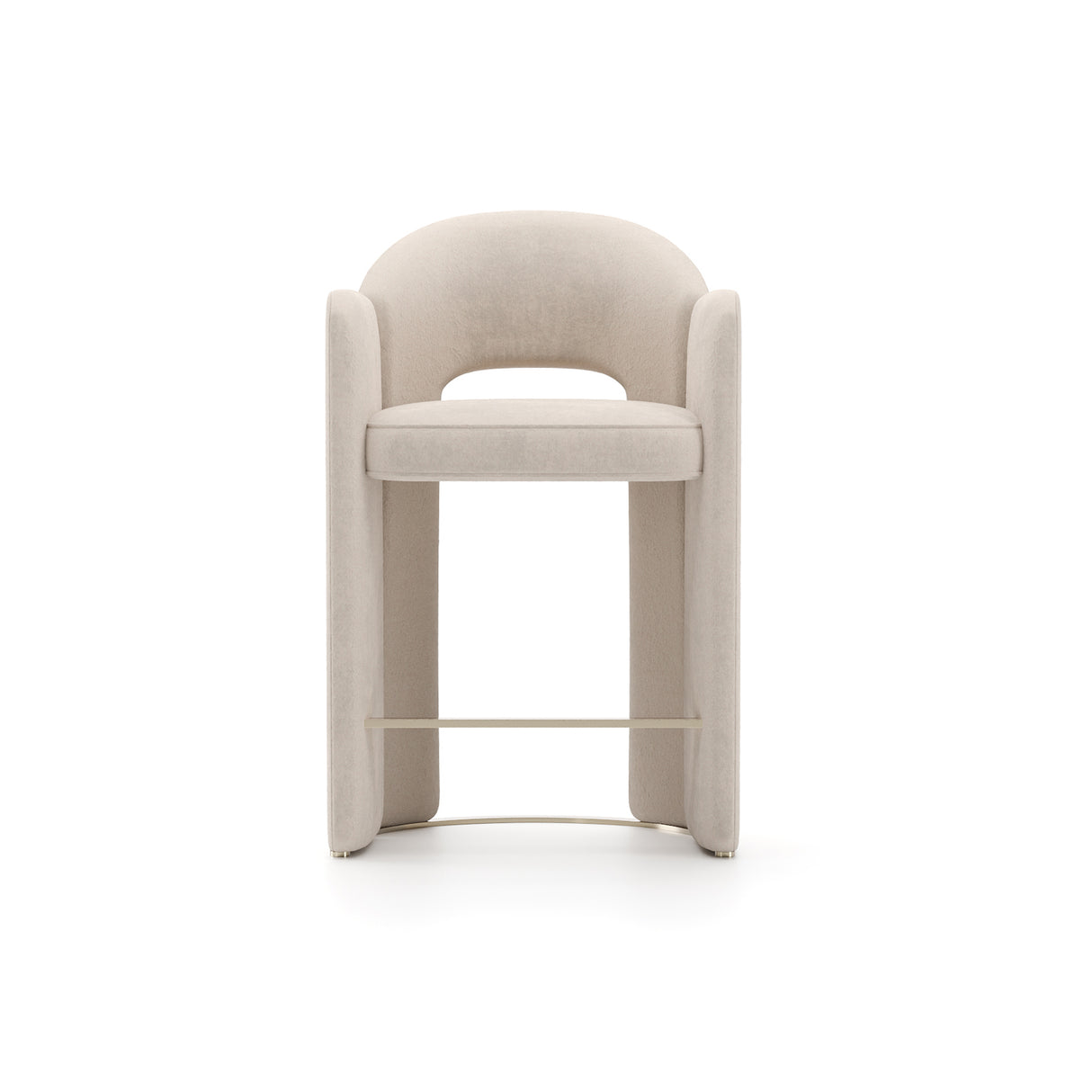 White Velvet Counter Stool | Caracole Overlap