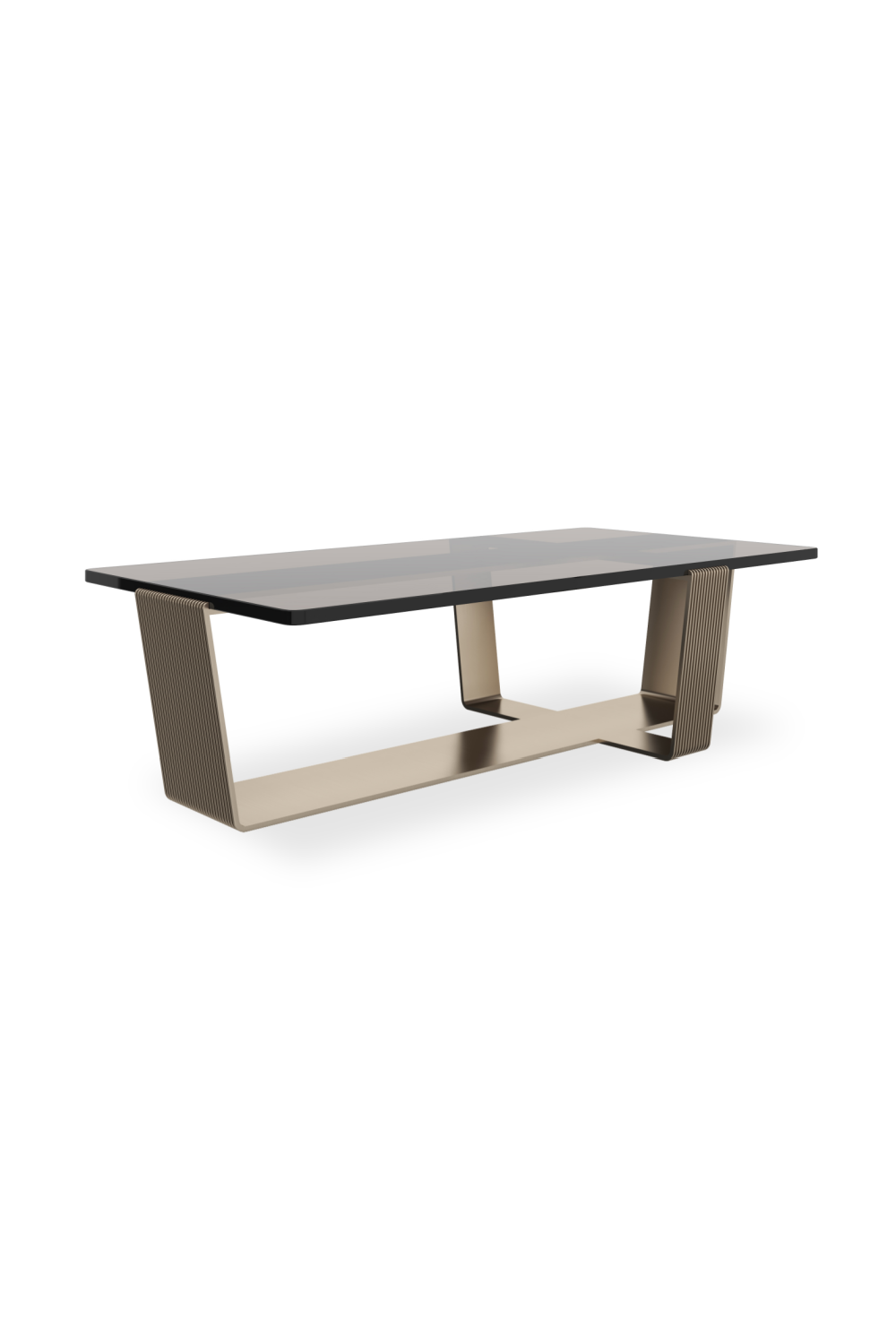 Smoked Bronze Glass Cocktail Table | Caracole Counter Balance | Caracole.eu.com