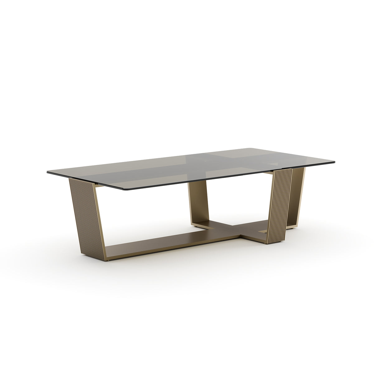 Smoked Bronze Glass Cocktail Table | Caracole Counter Balance