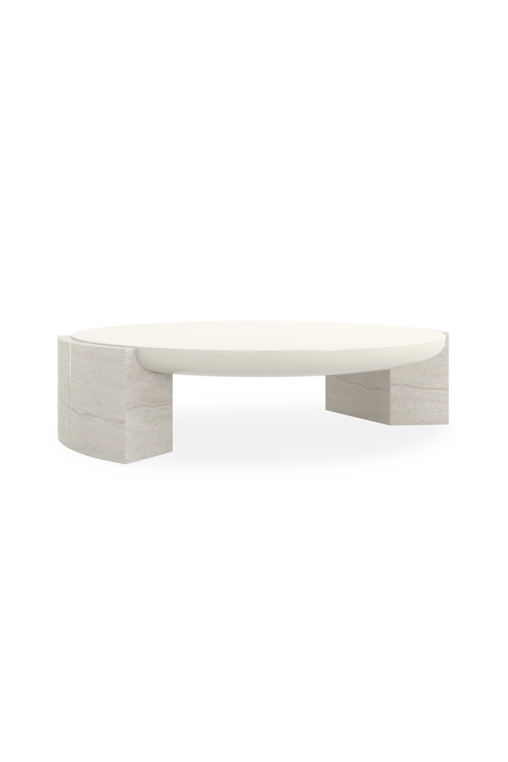 Travertine Panels Cocktail Table | Caracole Overlap | Caracole.eu.com