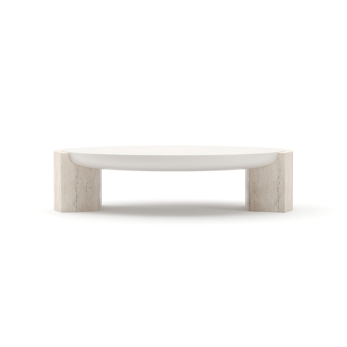 Travertine Panels Cocktail Table | Caracole Overlap