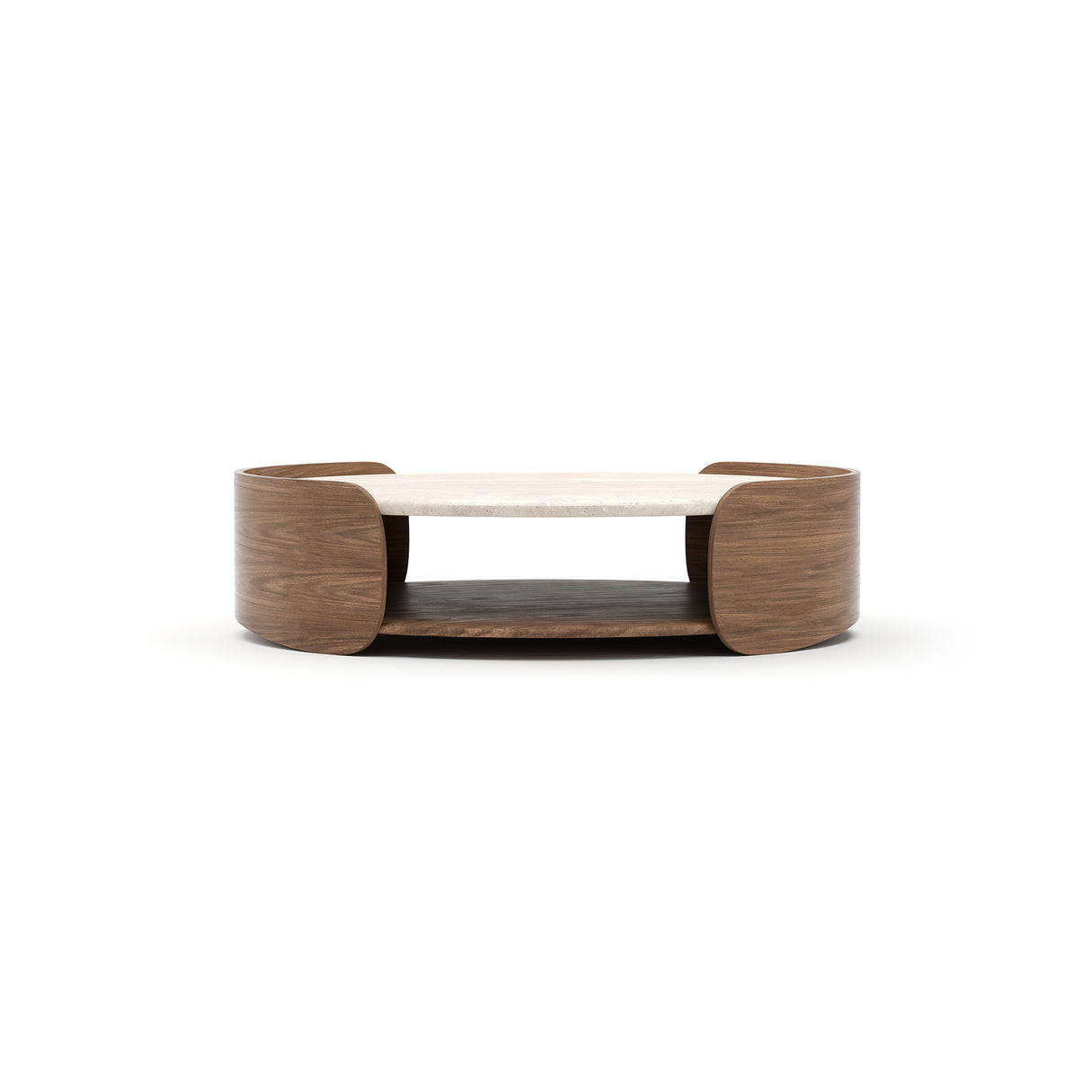 Wood Shelf Open Coffee Table | Caracole Fleur