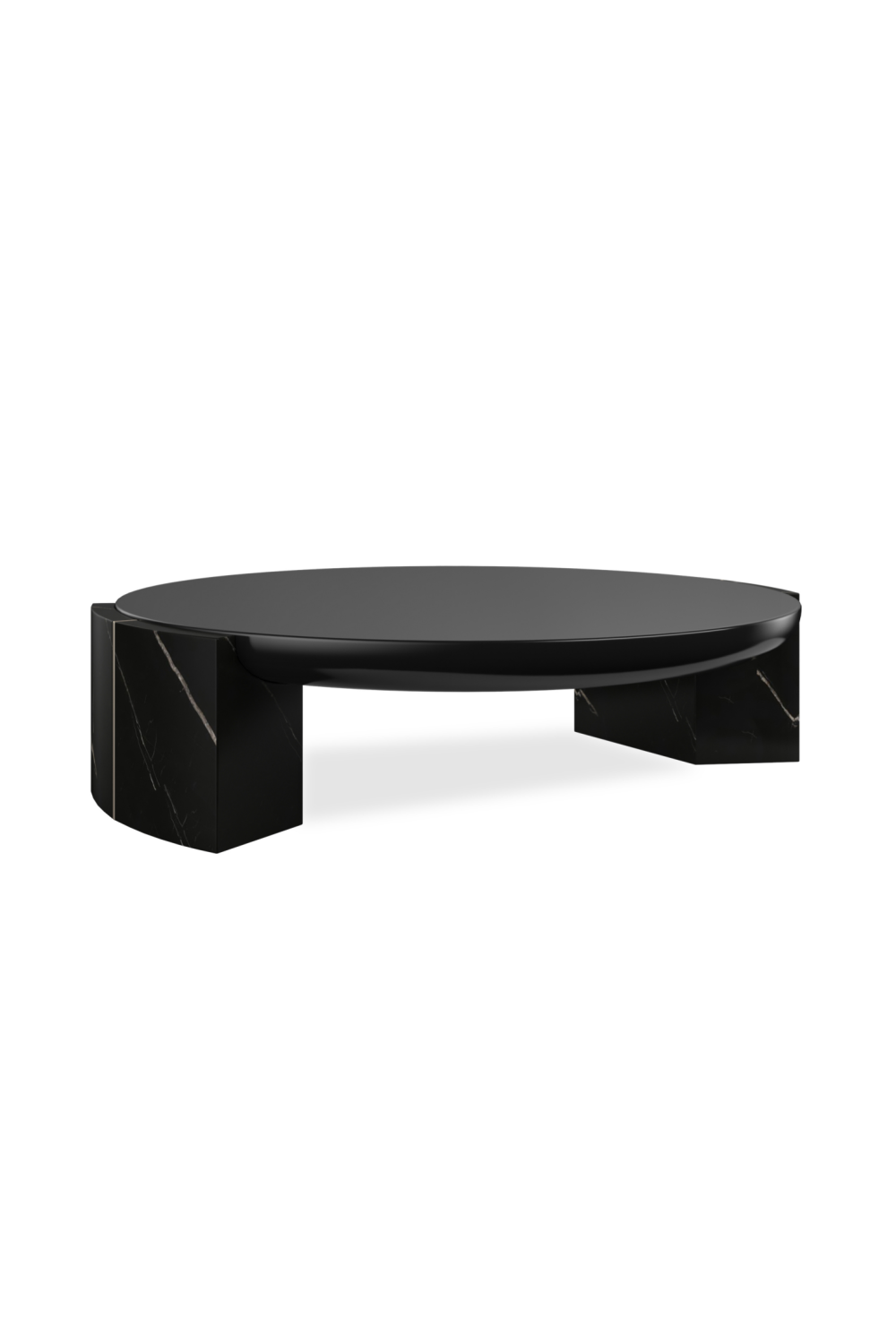 Black Round Coffee Table | Caracole Overlap | Caracole.eu.com