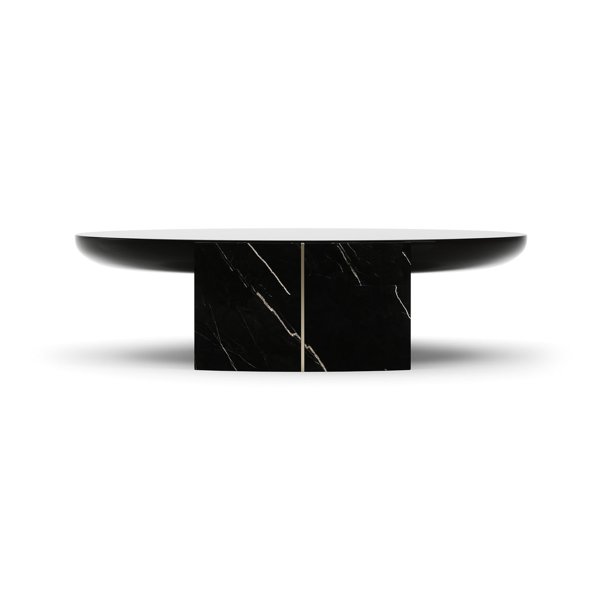 Black Round Coffee Table | Caracole Overlap