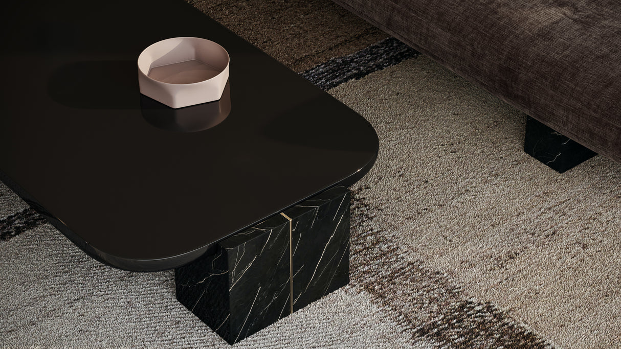 Black Rectangular Coffee Table | Caracole Overlap