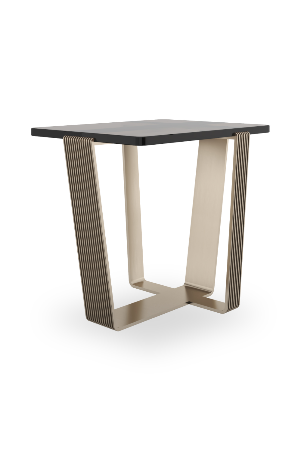 Smoked Bronze Glass Side Table | Caracole Counter Balance | Caracole.eu.com