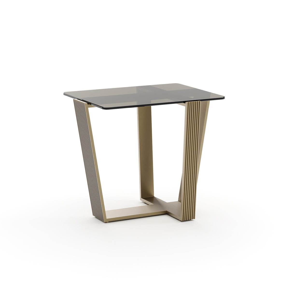Smoked Bronze Glass Side Table | Caracole Counter Balance