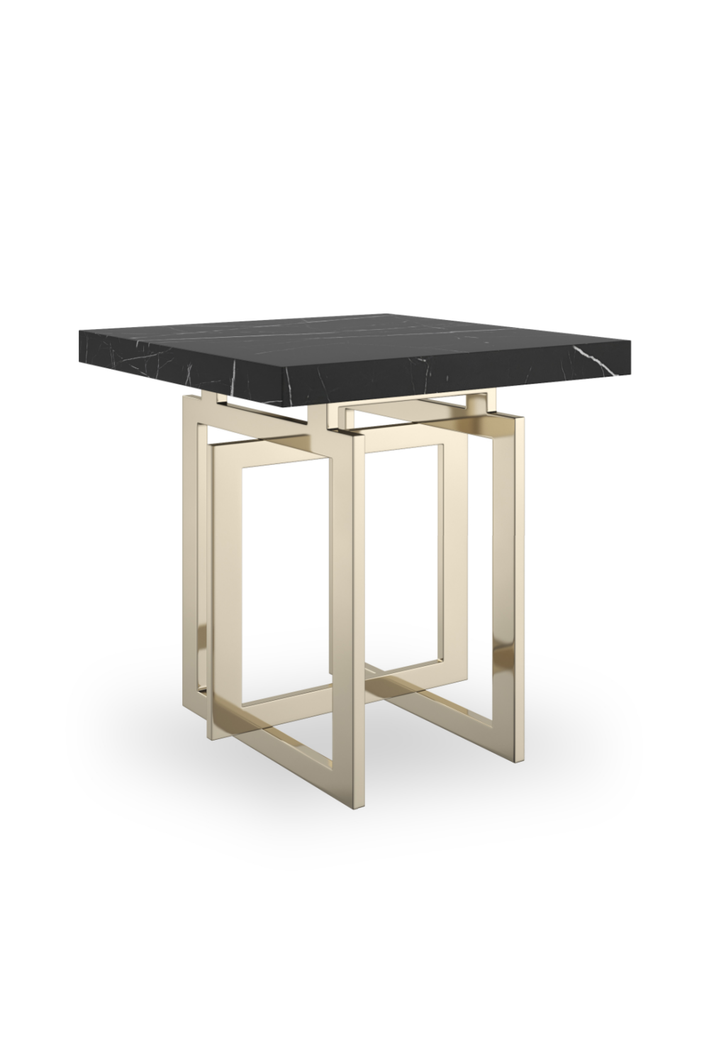 Black Marble Square Side Table | Caracole Wish You Were Here | Caracole.eu.com