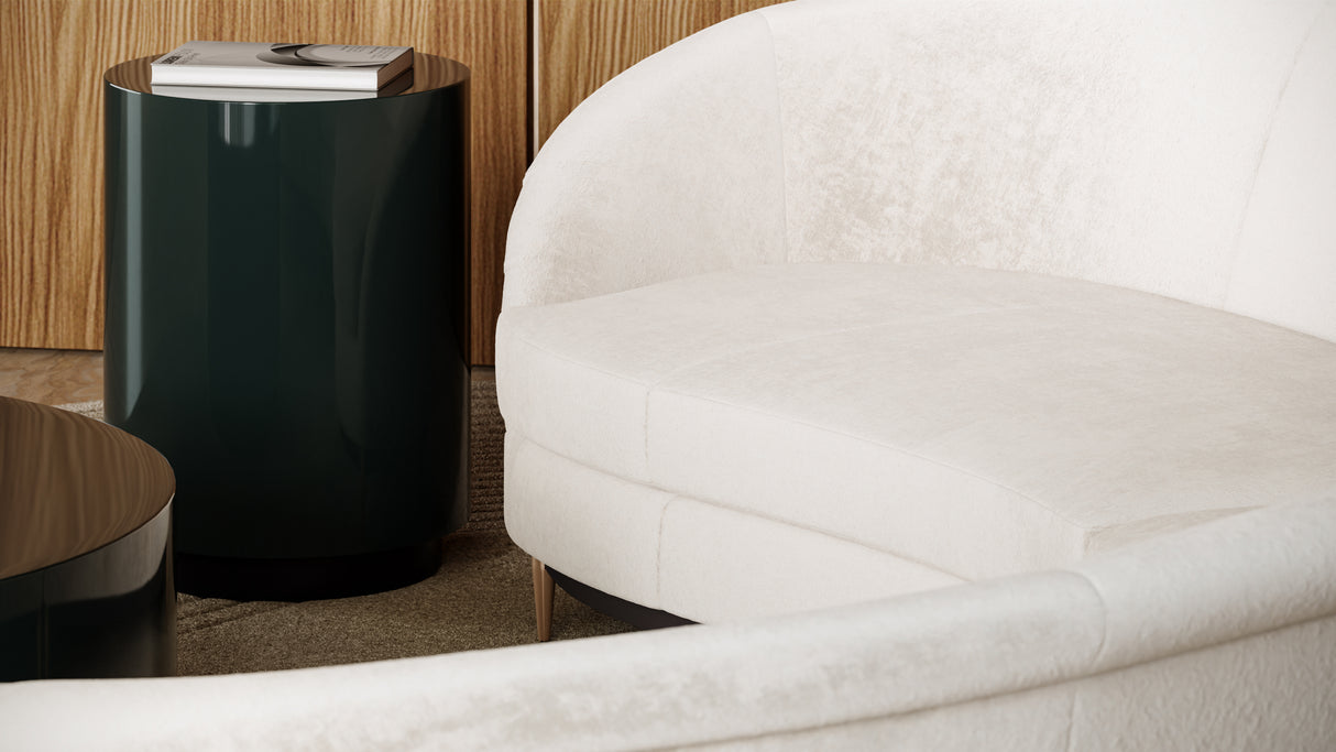 Cylindrical Black End Table | Caracole Couture