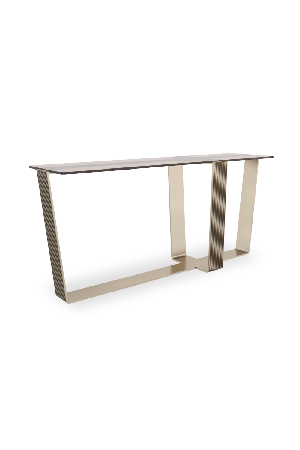Smoked Bronze Glass Console Table | Caracole Counter Balance | Caracole.eu.com