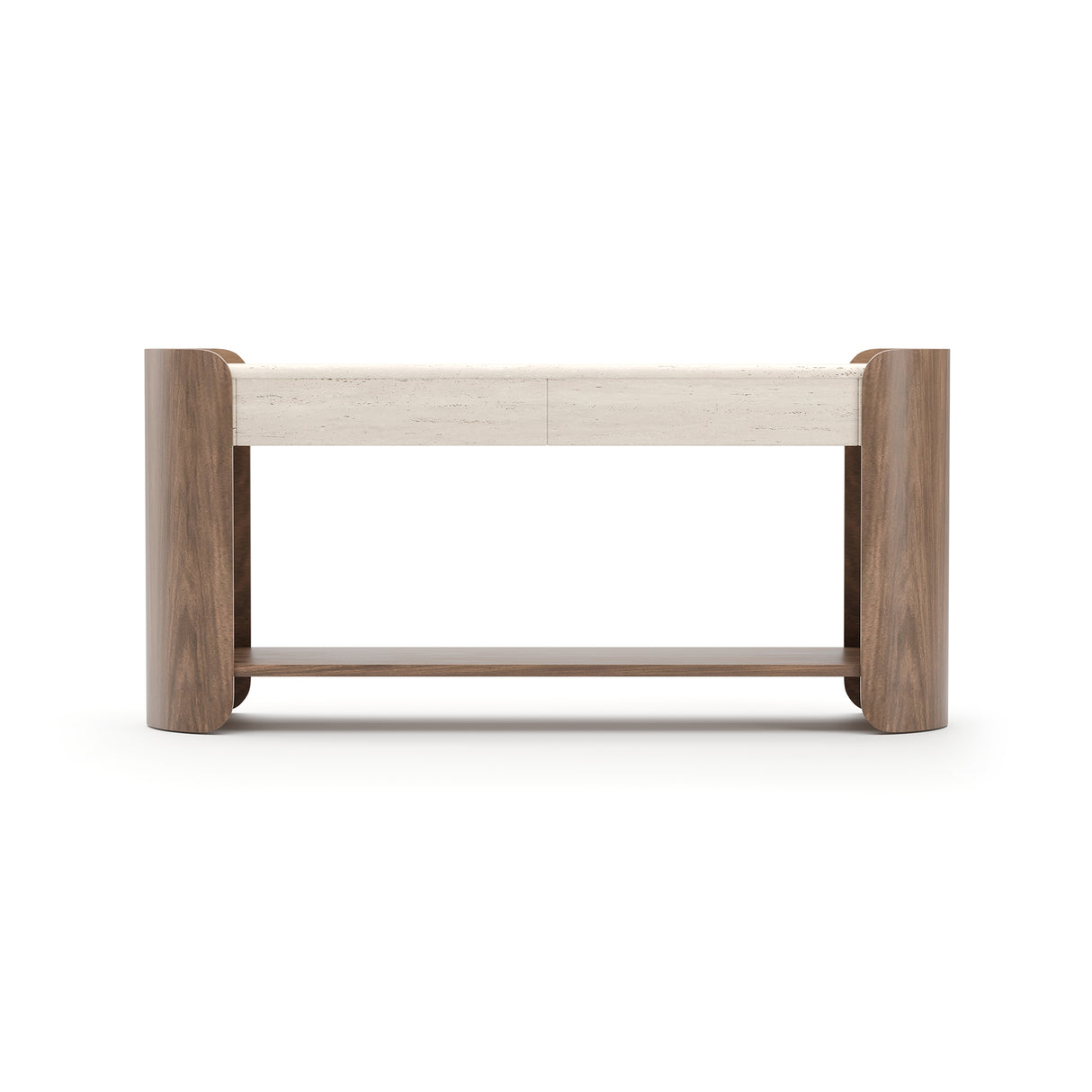 Travertine 2-Drawer Console Table | Caracole Fleur