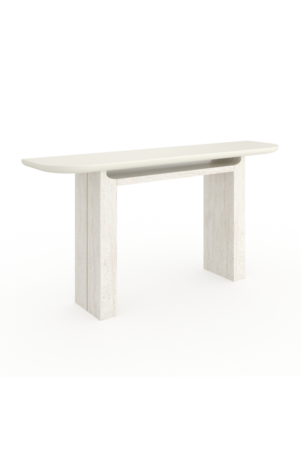 Travertine Panels Console Table | Caracole Overlap | Caracole.eu.com