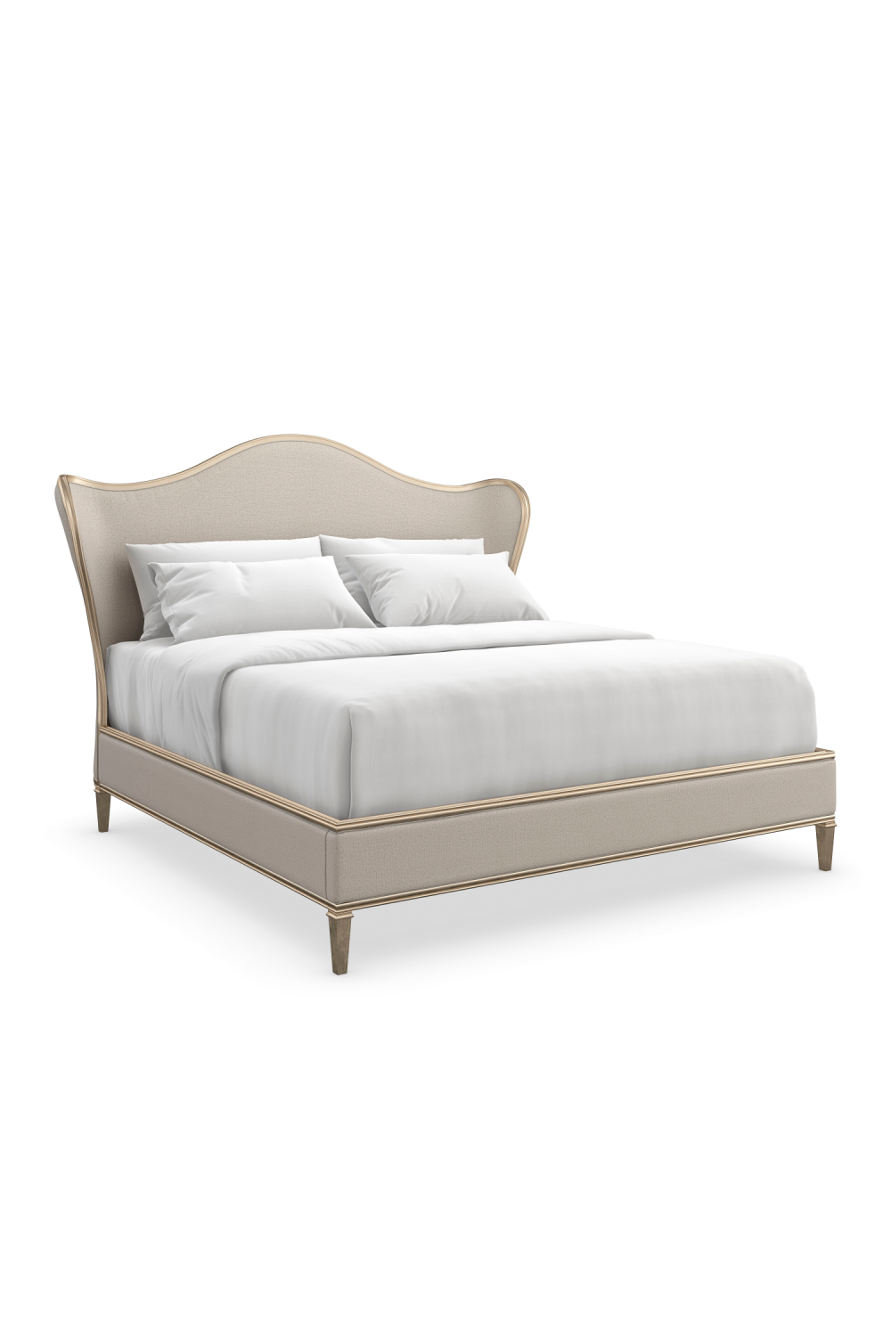 Beige Camelback King Bed | Caracole Bedtime Beauty | Caracole.eu.com