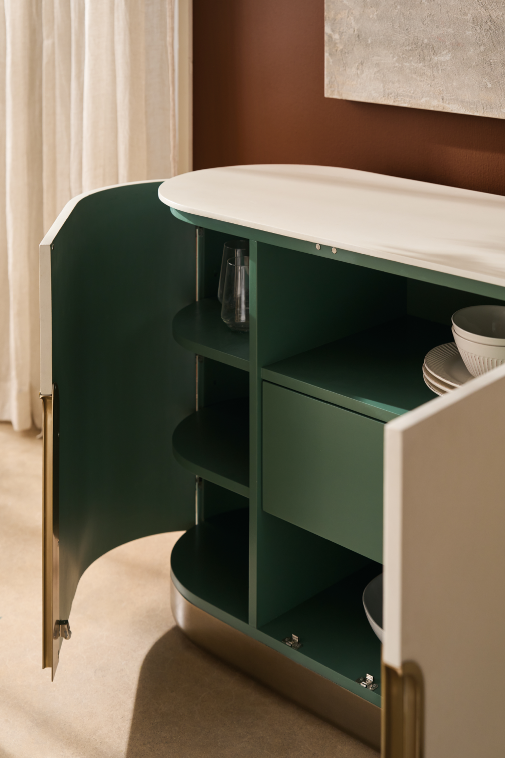 Bronze Hardware 4-Door Sideboard | Caracole Tangier | Caracole.eu.com