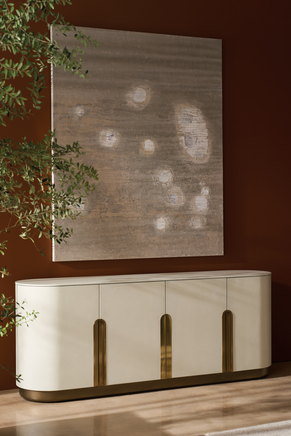 Bronze Hardware 4-Door Sideboard | Caracole Tangier | Caracole.eu.com
