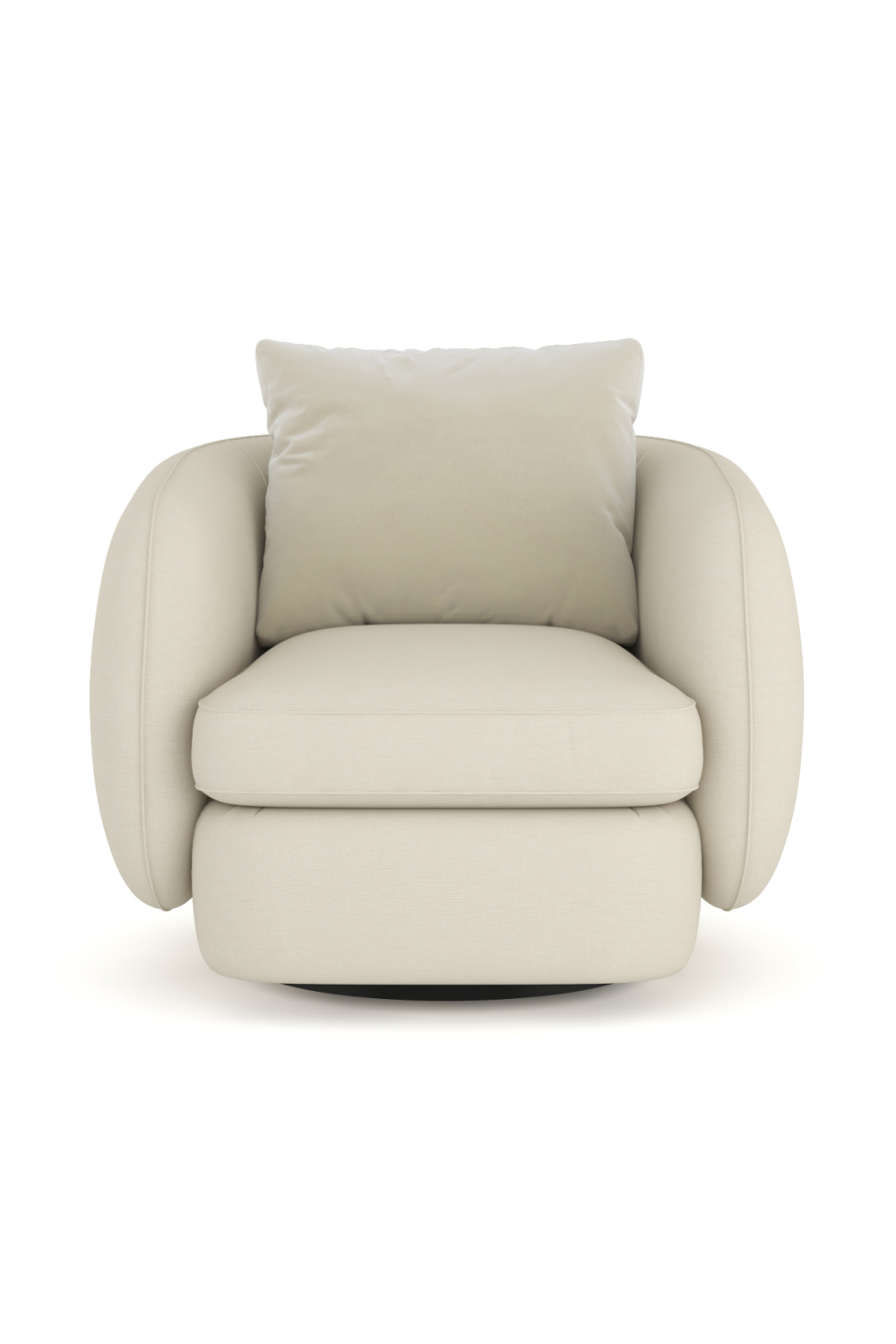 Ivory Linen Swivel Chair | Caracole Lumi | Caracole.eu.com