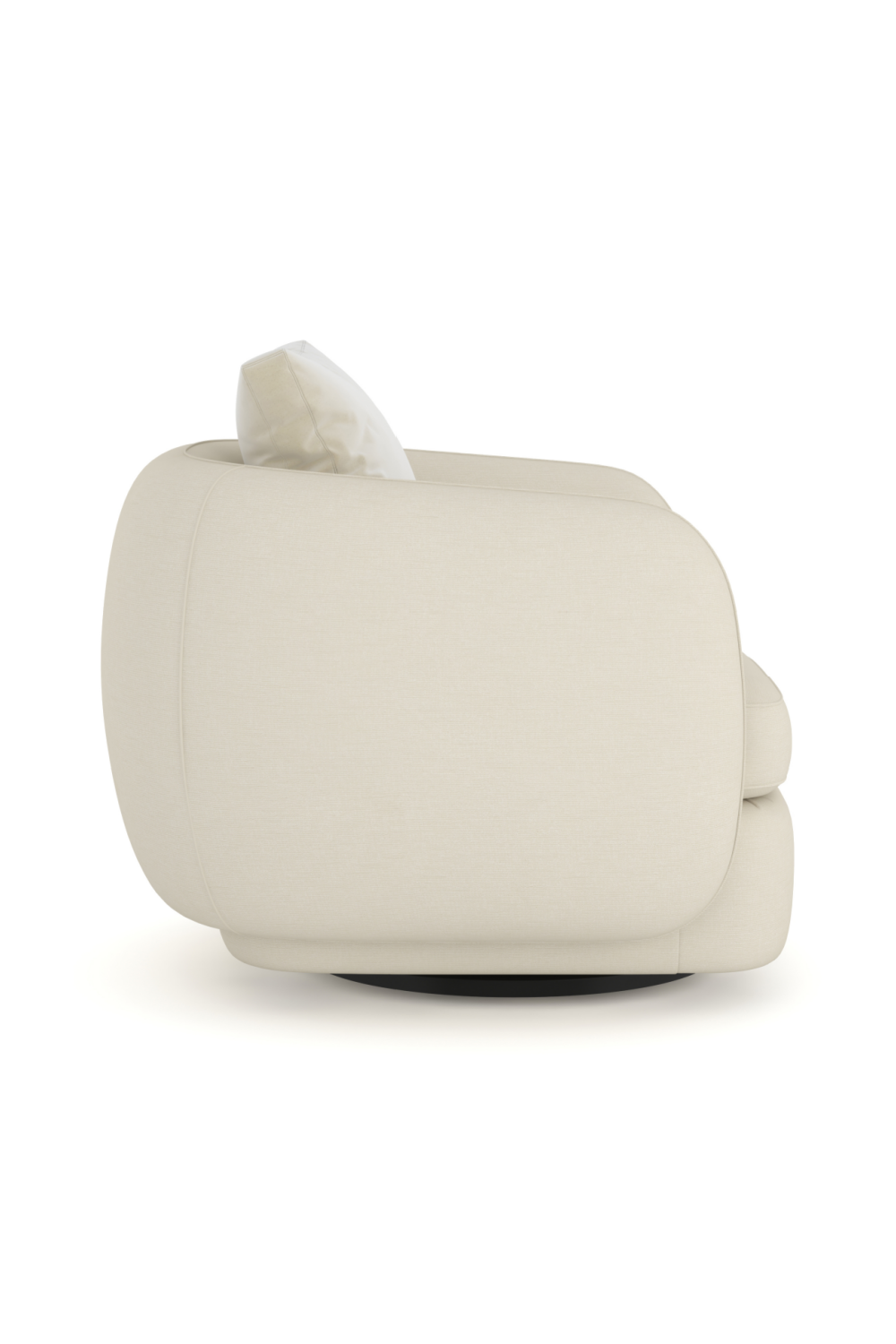 Ivory Linen Swivel Chair | Caracole Lumi | Caracole.eu.com