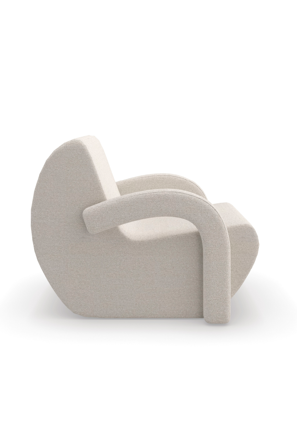 White Bouclé Accent Chair | Caracole Leo | Caracole.eu.com