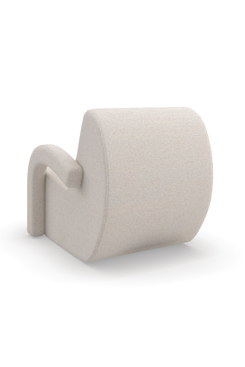 White Bouclé Accent Chair | Caracole Leo | Caracole.eu.com