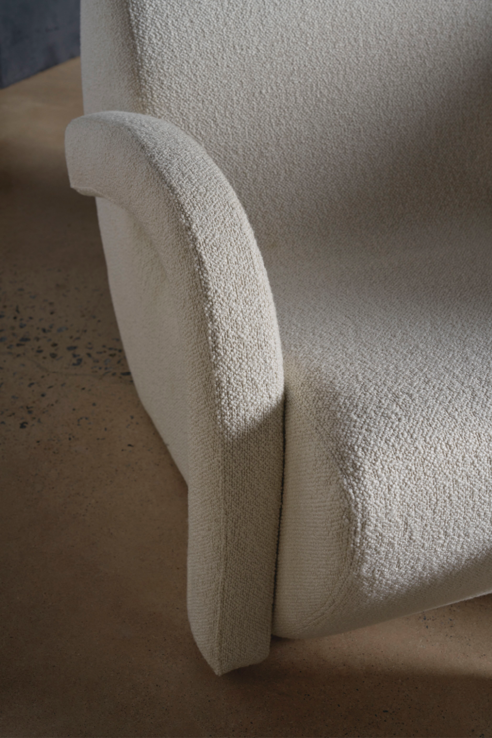 White Bouclé Accent Chair | Caracole Leo | Caracole.eu.com