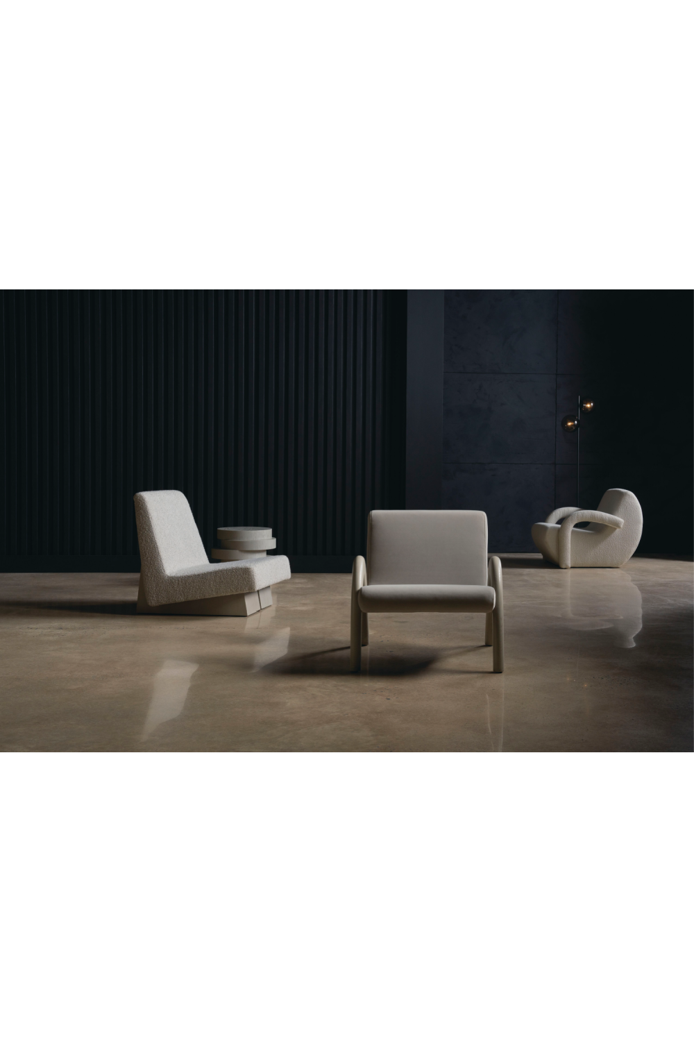 White Bouclé Accent Chair | Caracole Leo | Caracole.eu.com