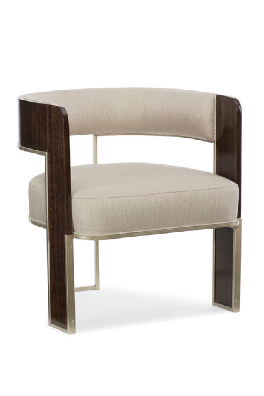 Cream Curved Modern Accent Chair | Caracole Streamliner | Caracole.eu.com