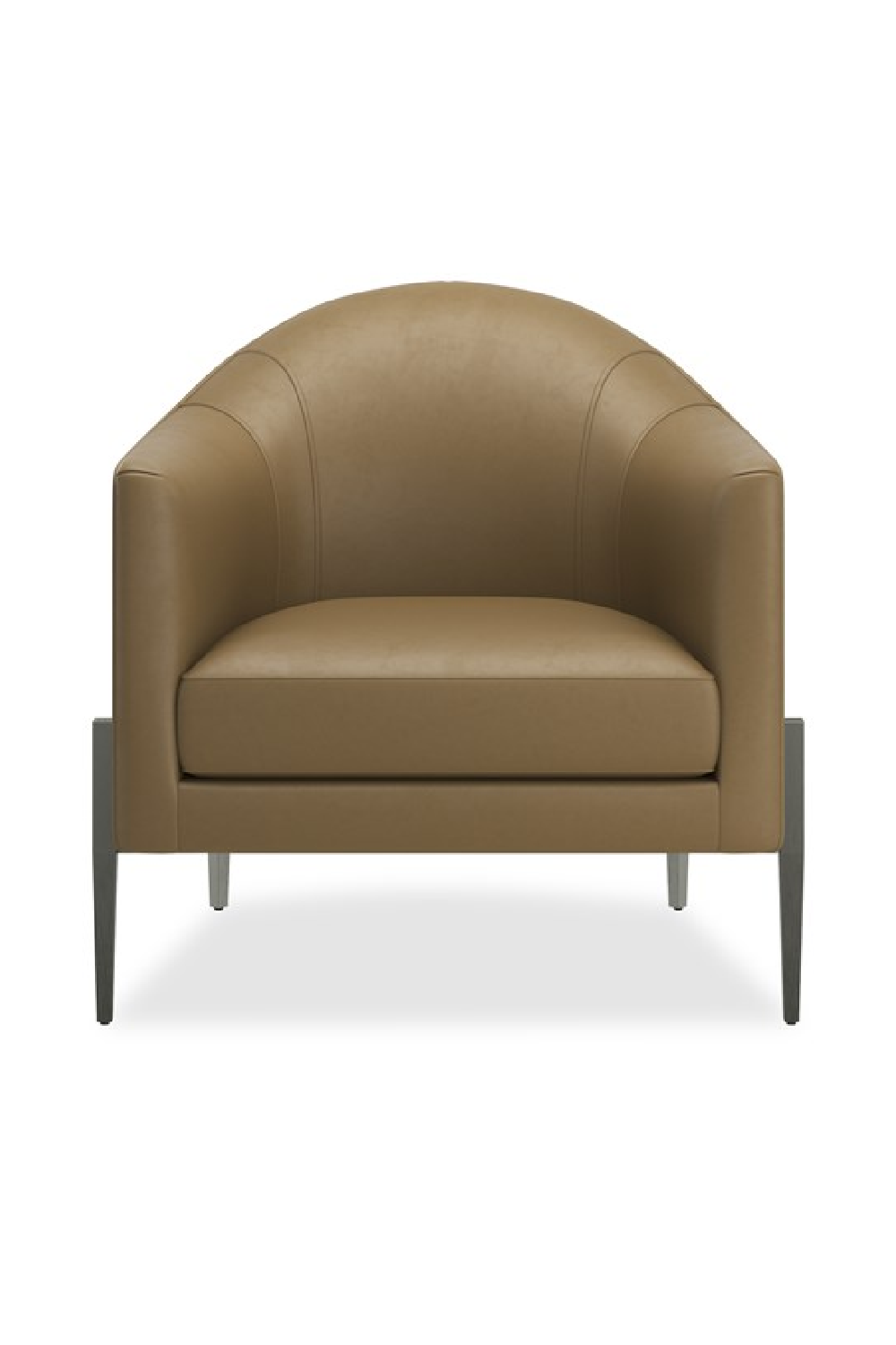 Taupe Leather Lounge Chair | Caracole Rebound | Caracole.eu.com