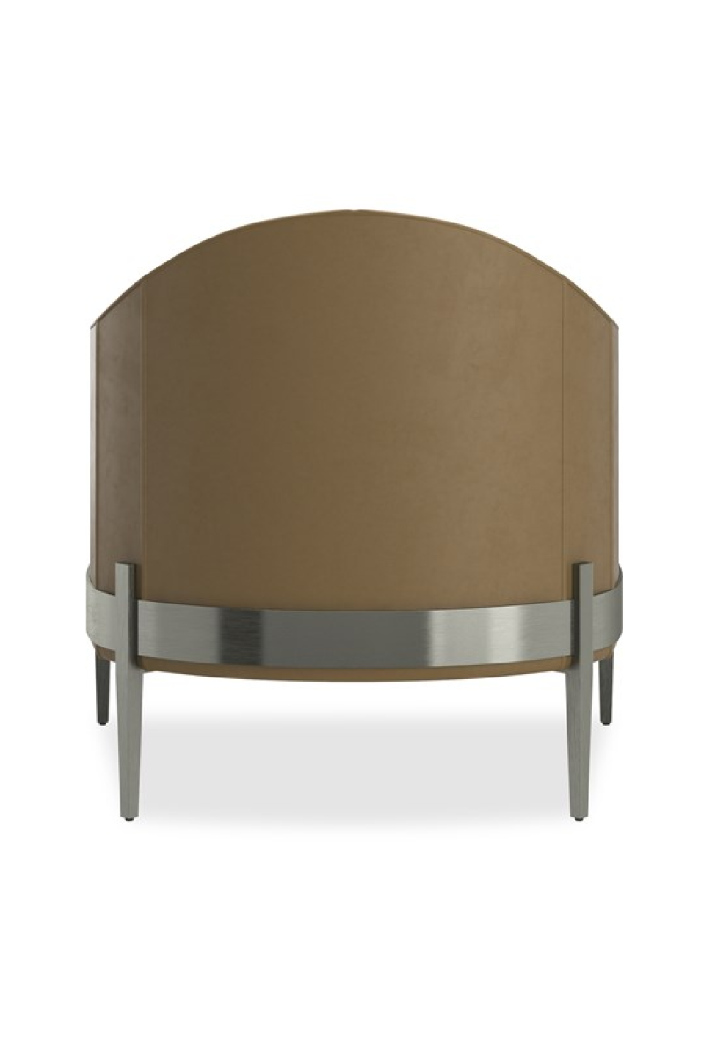 Taupe Leather Lounge Chair | Caracole Rebound | Caracole.eu.com