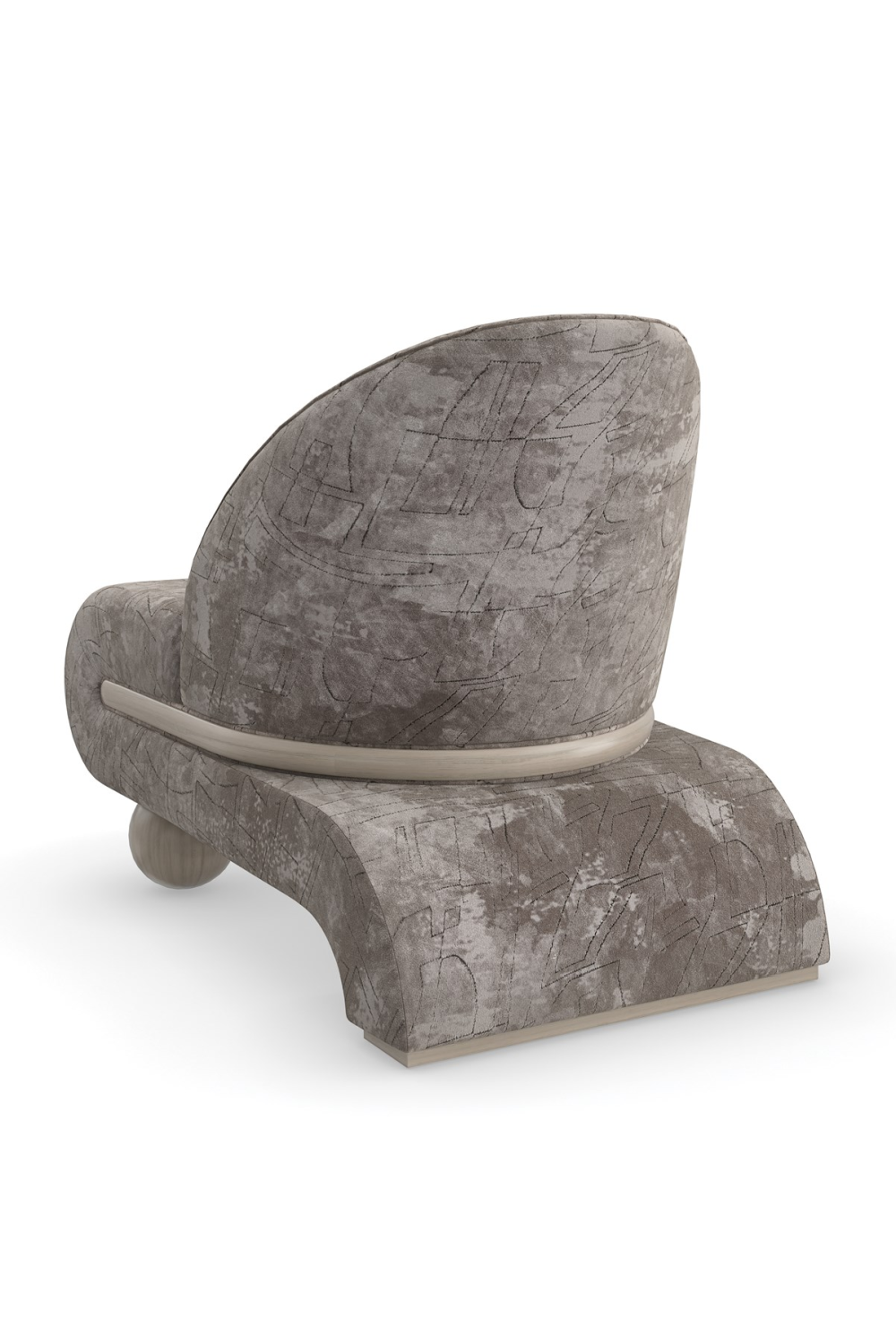 Ball Feet Velvet Accent Chair | Caracole Bora Bora | Caracole.eu.com