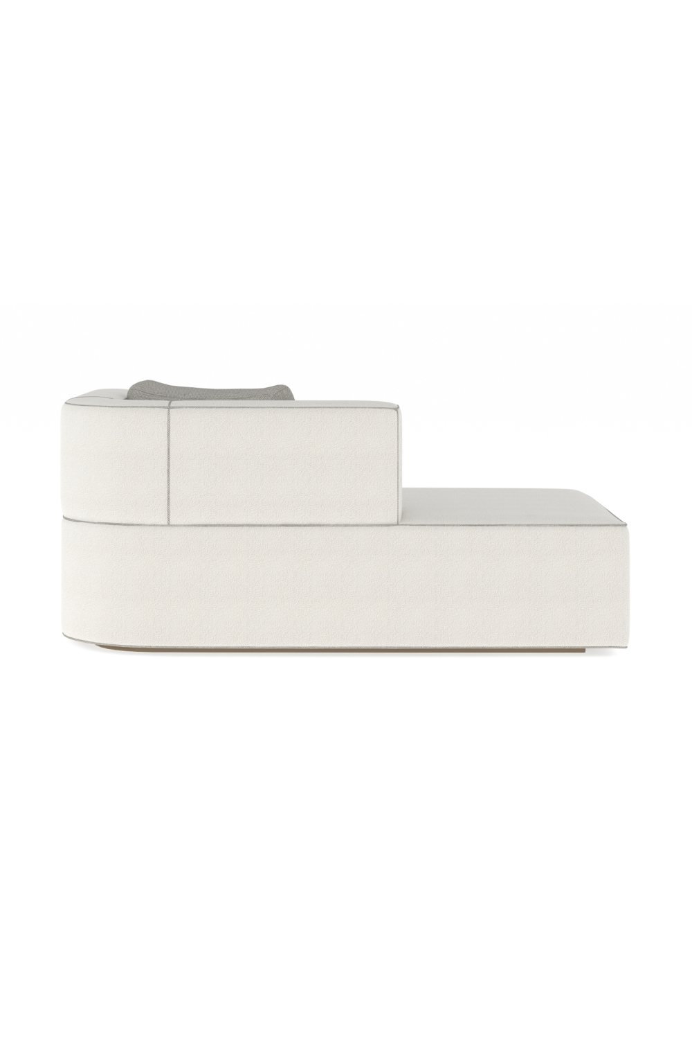 White Bouclé Chaise Lounge | Caracole Marbella | Caracole.eu.com
