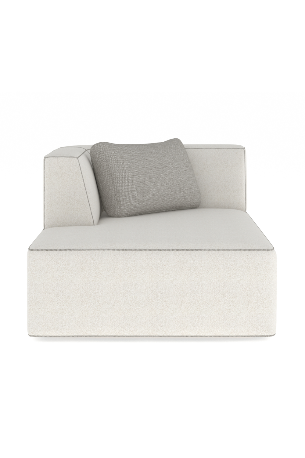 White Bouclé Chaise Lounge | Caracole Marbella | Caracole.eu.com