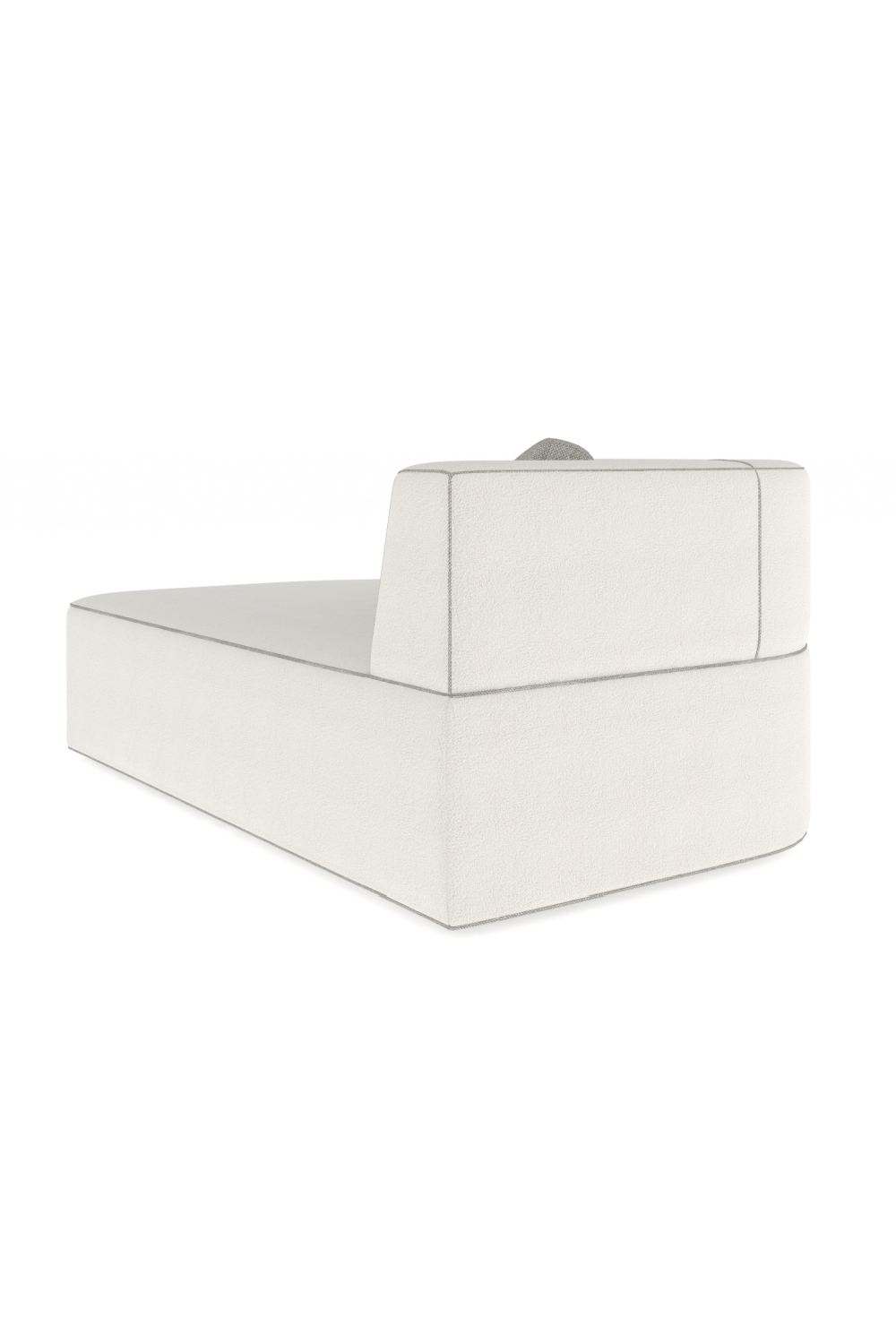 White Bouclé Chaise Lounge | Caracole Marbella | Caracole.eu.com