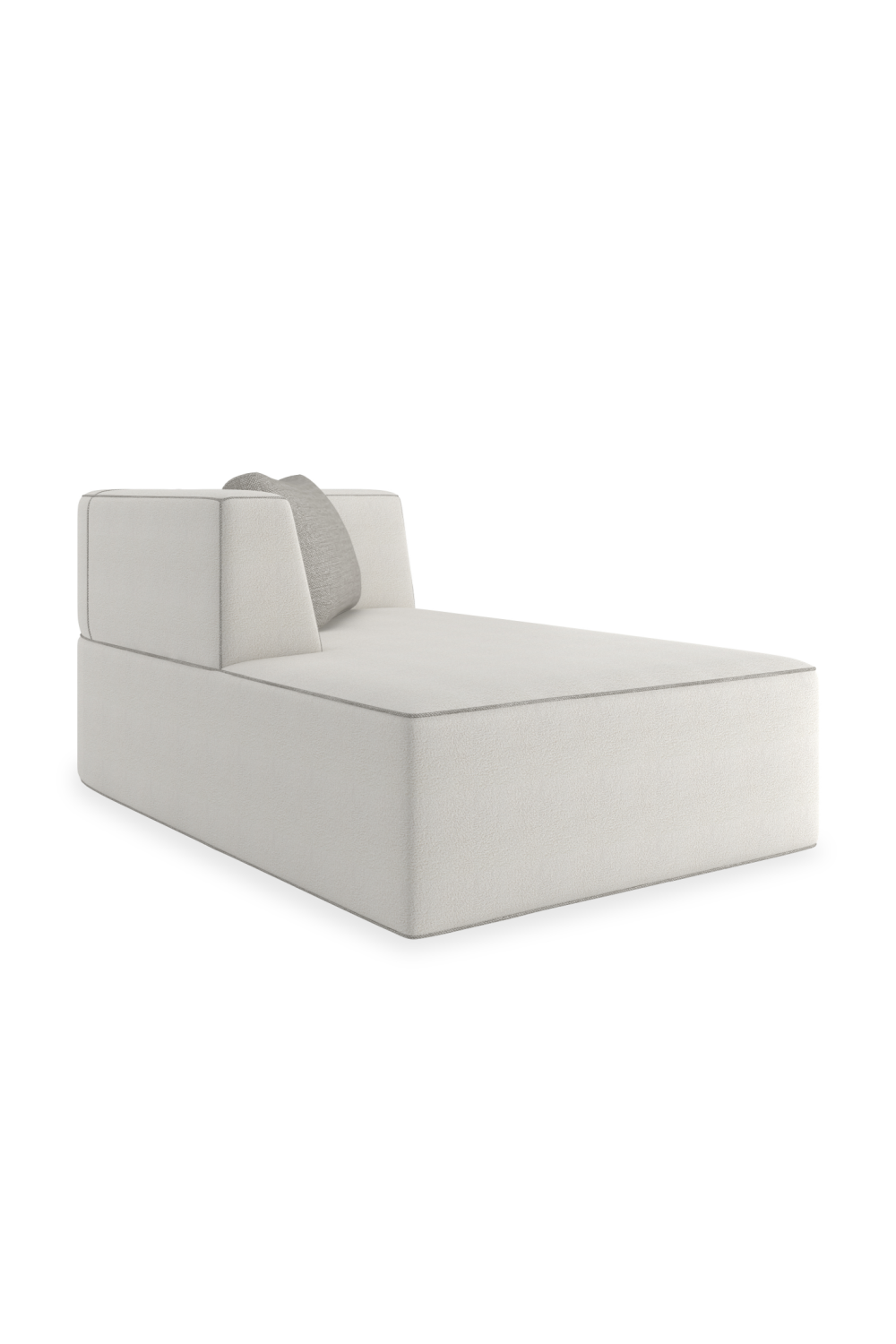 White Bouclé Chaise Lounge | Caracole Marbella | Caracole.eu.com