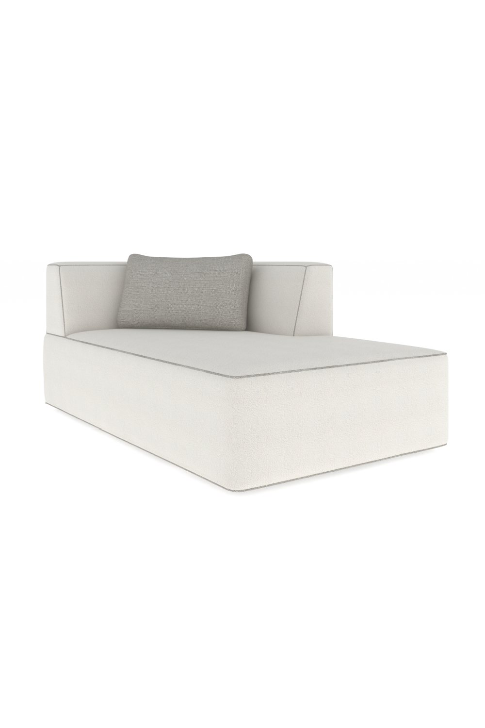 White Bouclé Chaise Lounge | Caracole Marbella | Caracole.eu.com